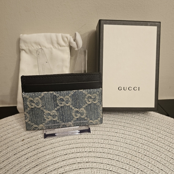 Gucci Accessories - Gucci GG Denim Card Holder with Box & Dustbag